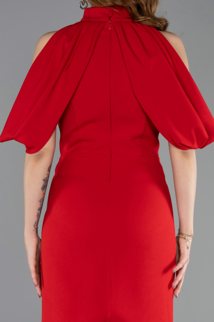 Abendkleid Midi Rot ABK2517
