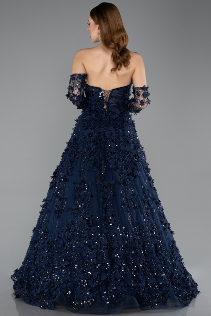 Abendkleid Lang Marineblau ABU5658