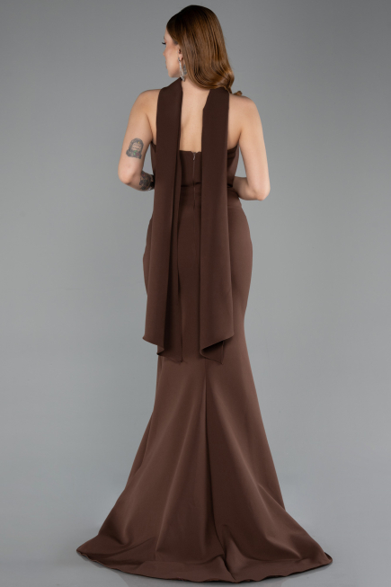 Abendkleid im Meerjungfrau-Stil Lang Braun ABU5627