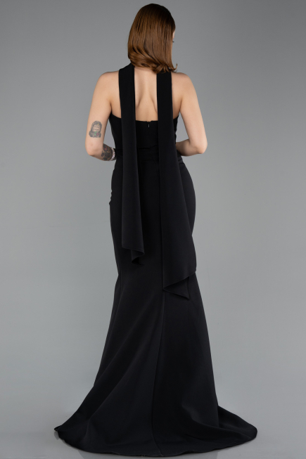 Abendkleid im Meerjungfrau-Stil Lang Schwarz ABU5627
