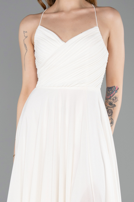 Abendkleid Lang Weiß ABU5632