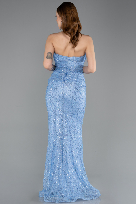 Abendkleid Lang File Indigo ABU5636