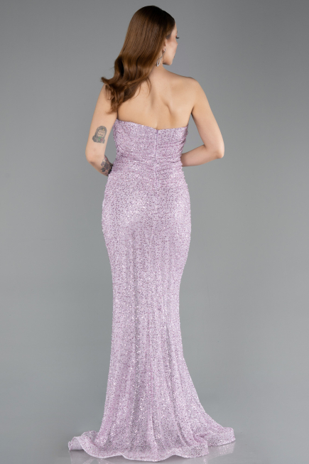 Abendkleid Lang File Lila ABU5636