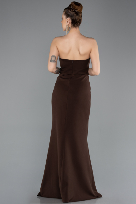 Abendkleid im Meerjungfrau-Stil Lang Braun ABU5680