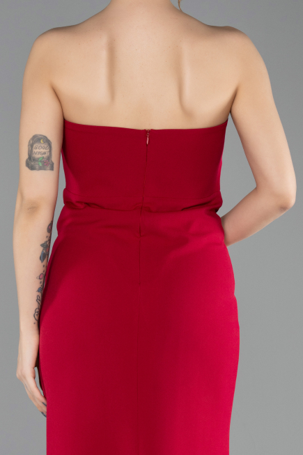 Abendkleid im Meerjungfrau-Stil Lang Fuchsie dunkel ABU5680