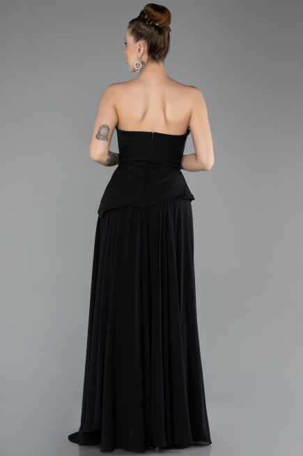 Abendkleid Lang Chiffon Schwarz ABU5681