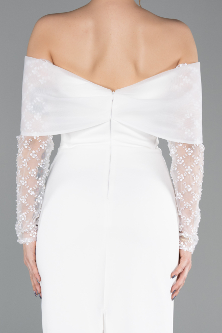 Partykleid Midi Weiß ABK2533