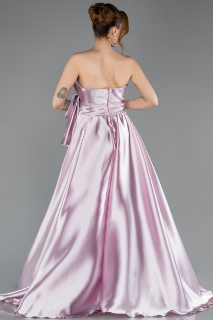 Abendkleid Lang Satin Puder ABU4774