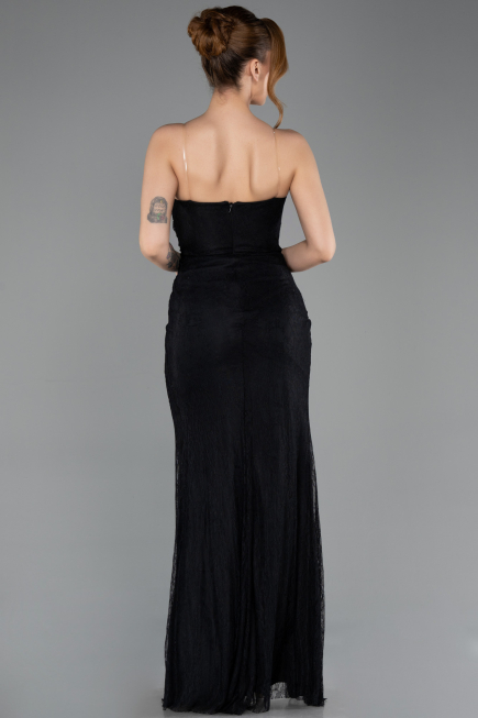 Abendkleid Lang Spitze Schwarz ABU5700