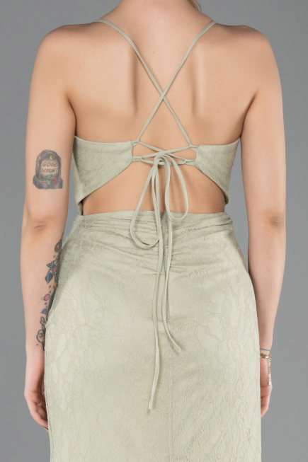 Abschlusskleid Lang Spitze Minzgrün ABU5719