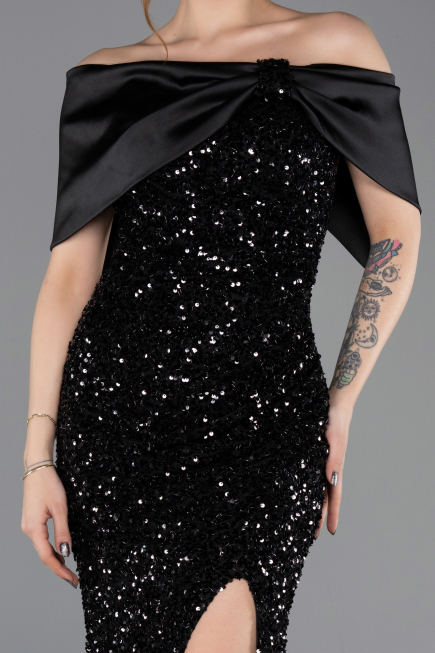 Abendkleid Lang Schwarz ABU5711