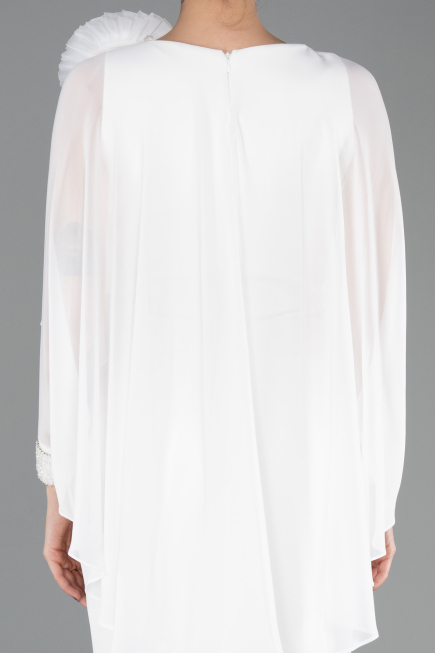 Partykleid Midi Weiß ABK2382