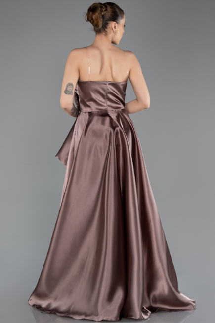 Kupfer Abendkleid Satin Lang ABU4561