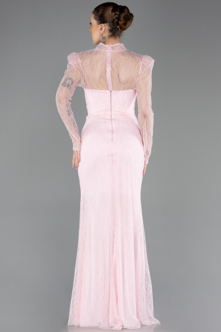 Abendkleid Lang Spitze Puder ABU5700