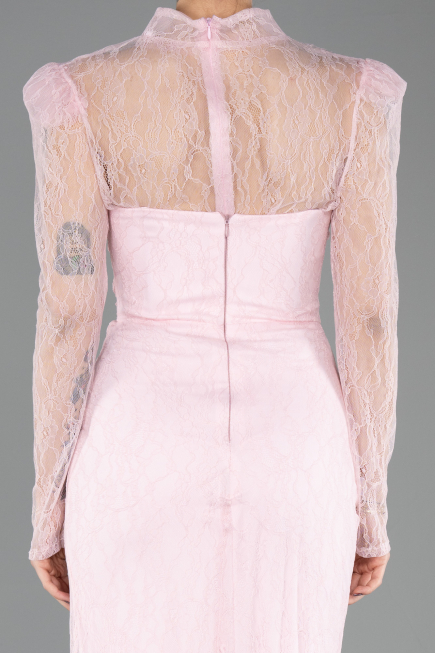 Abendkleid Lang Spitze Puder ABU5700
