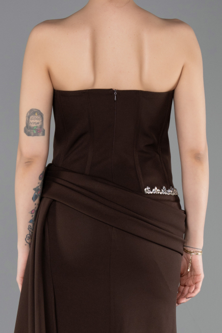 Abendkleid Lang Braun ABU5737