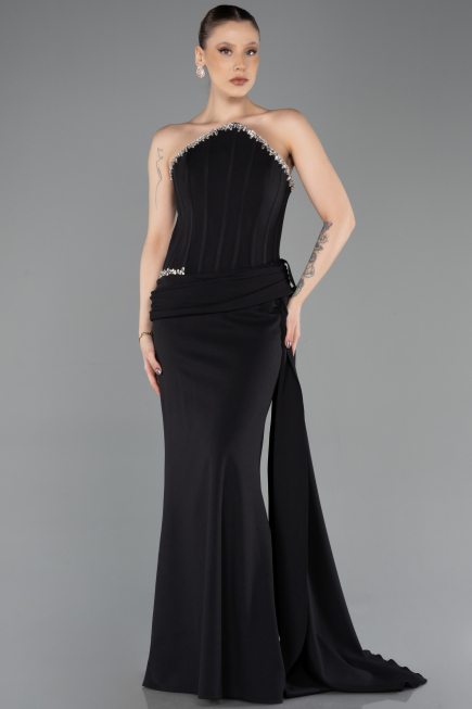 Abendkleid Lang Schwarz ABU5737