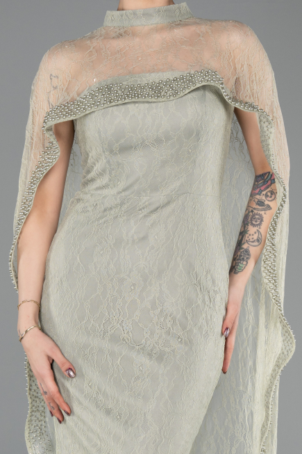 Abendkleid Lang Spitze Minzgrün ABU5739