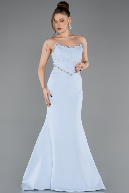Abendkleid Lang Eisblau ABU5747