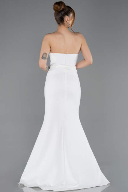 Abendkleid Lang Weiß ABU5747