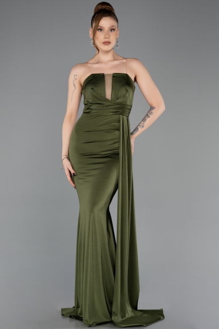 Abschlusskleid Lang Khaki ABU5746