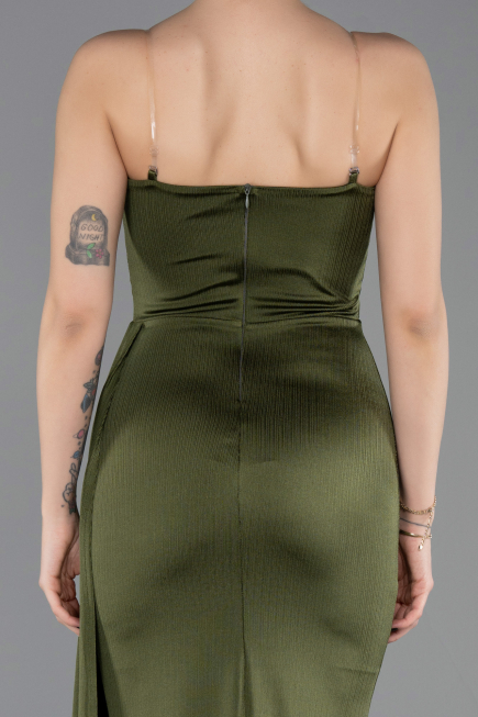 Abschlusskleid Lang Khaki ABU5746