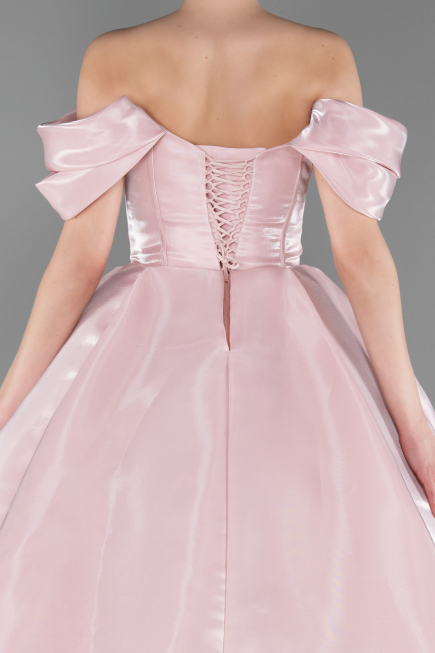 Designer Abendkleid Lang Satin Puder ABU5749