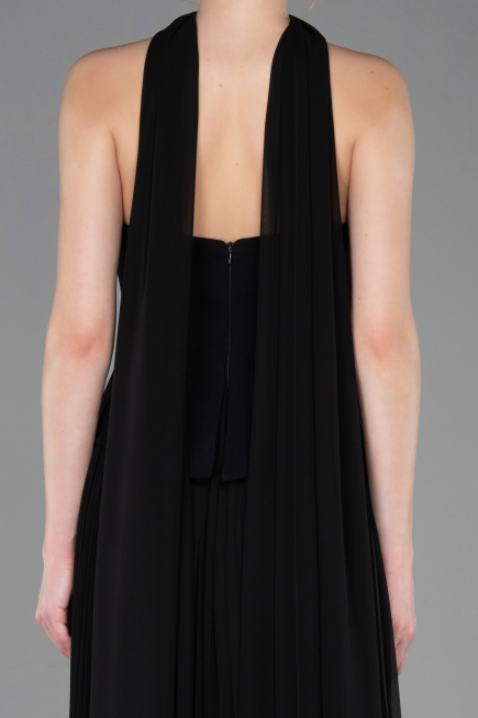Abendkleid Lang Chiffon Schwarz ABU5757