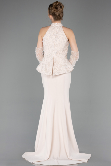 Abendkleid Lang Beige ABU5787
