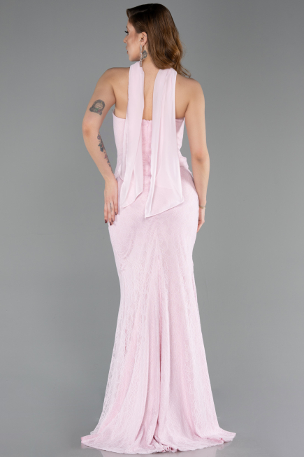 Puder Abendkleid Spitze Lang ABU5686