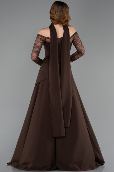 Braun Standesamtkleid Lang ABU5662
