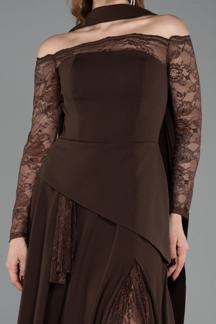 Braun Standesamtkleid Lang ABU5662