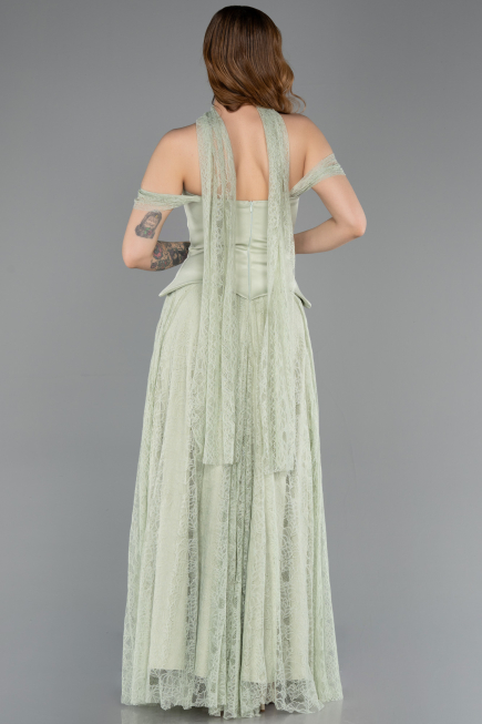 Abendkleid Lang Spitze Minzgrün ABU5799