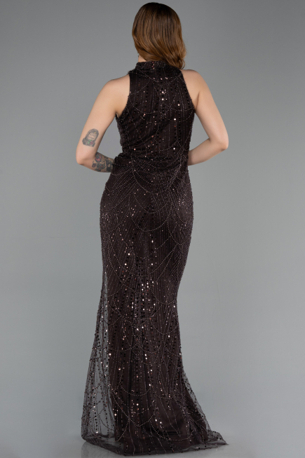 Braun Abendkleid Lang ABU4791