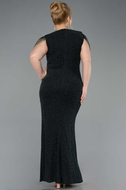 Abendkleid in Übergröße Lang Smaragdgrün ABU5731