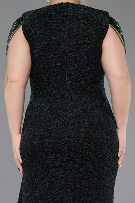 Abendkleid in Übergröße Lang Smaragdgrün ABU5731