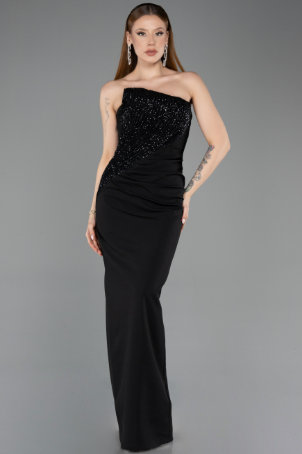 Abendkleid Lang Schwarz ABU5883