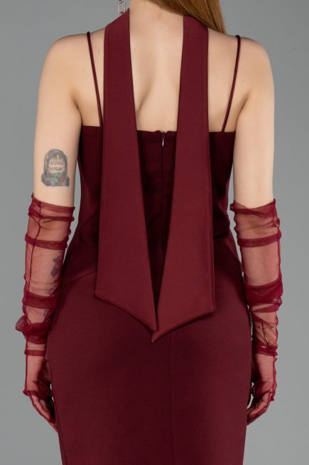 Partykleid Midi Weinrot ABK2559