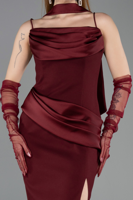 Partykleid Midi Weinrot ABK2559