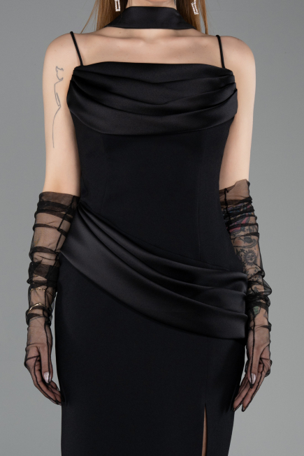 Partykleid Midi Schwarz ABK2559