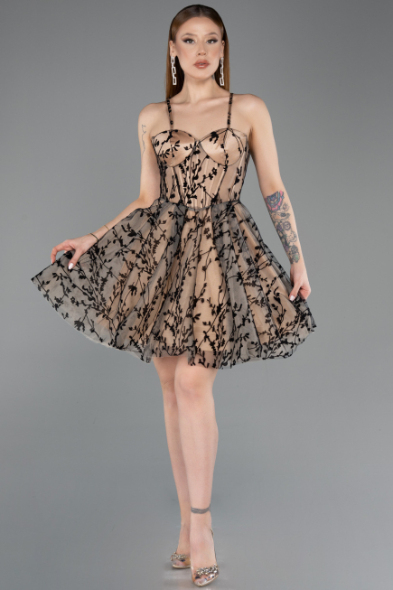 Partykleid Kurz Schwarz ABK2564