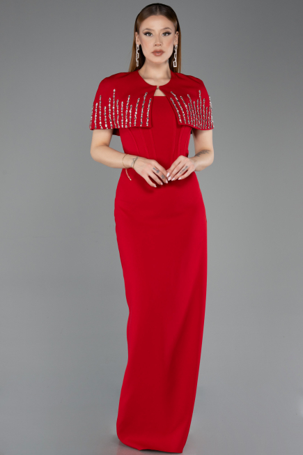 Standesamtkleid Lang Rot ABU5889