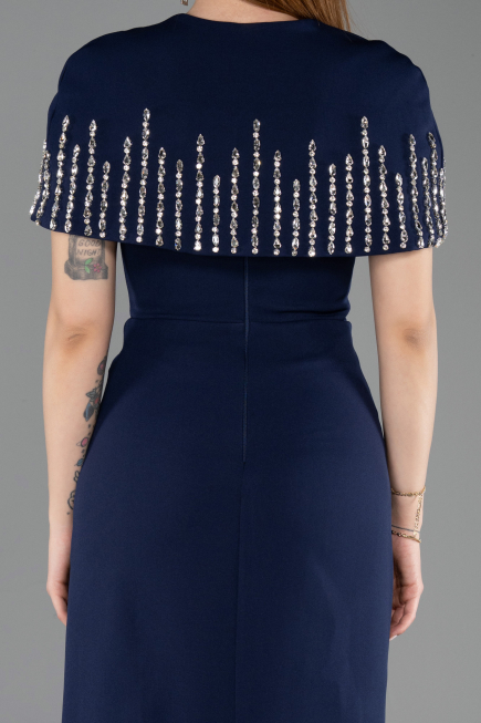Standesamtkleid Lang Marineblau ABU5889