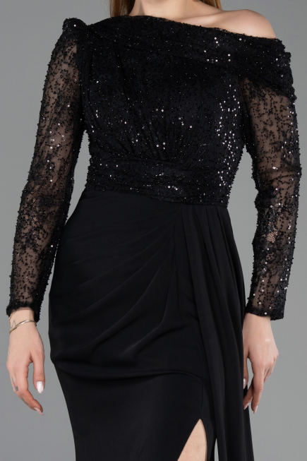 Abendkleid Lang Schwarz ABU5893