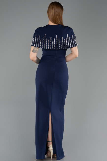 Standesamtkleid Lang Marineblau ABU5889