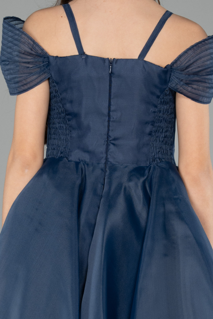 Abendkleid für Kinder Kurz Marineblau ABK2566