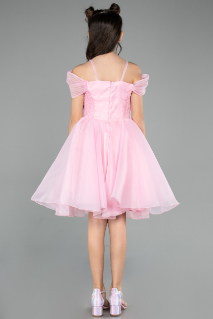 Abendkleid für Kinder Kurz Rosa ABK2566