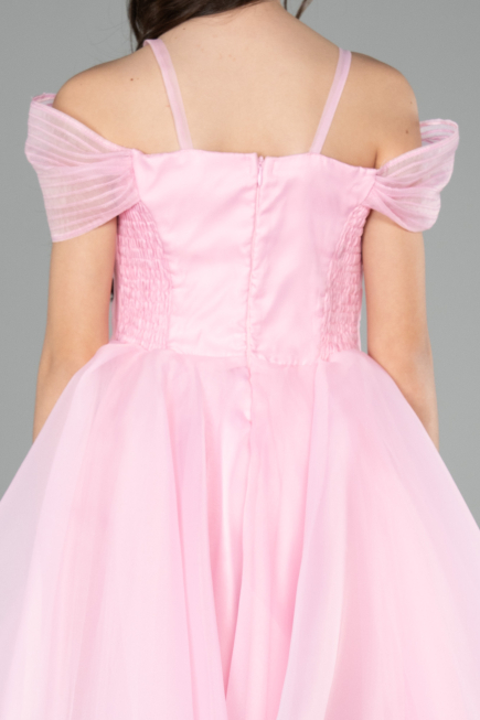 Abendkleid für Kinder Kurz Rosa ABK2566