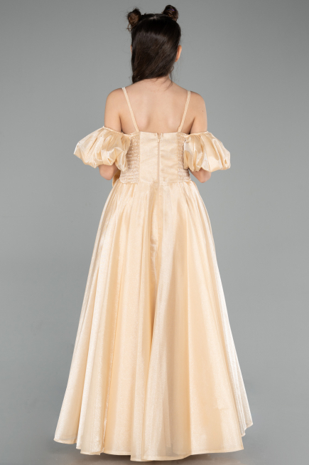 Abendkleid für Kinder Lang Gold ABU5912