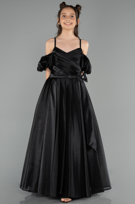 Abendkleid für Kinder Lang Schwarz ABU5912